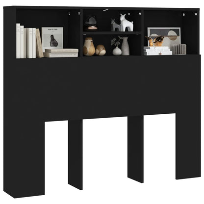 Stylish Black Headboard Cabinet 120x19x103.5 cm - Modern Design