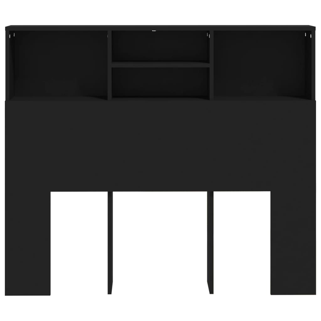 Stylish Black Headboard Cabinet 120x19x103.5 cm - Modern Design