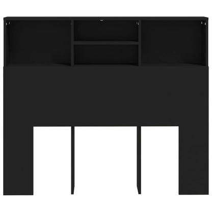 Stylish Black Headboard Cabinet 120x19x103.5 cm - Modern Design