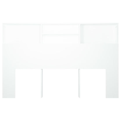 Headboard Cabinet White 160x19x103.5 cm