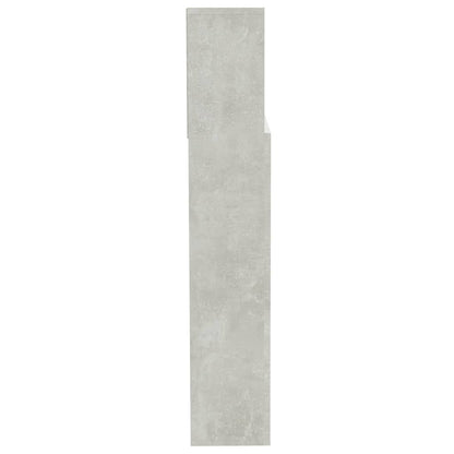 Concrete Grey Headboard Cabinet, 200x19x103.5 cm - Modern Style