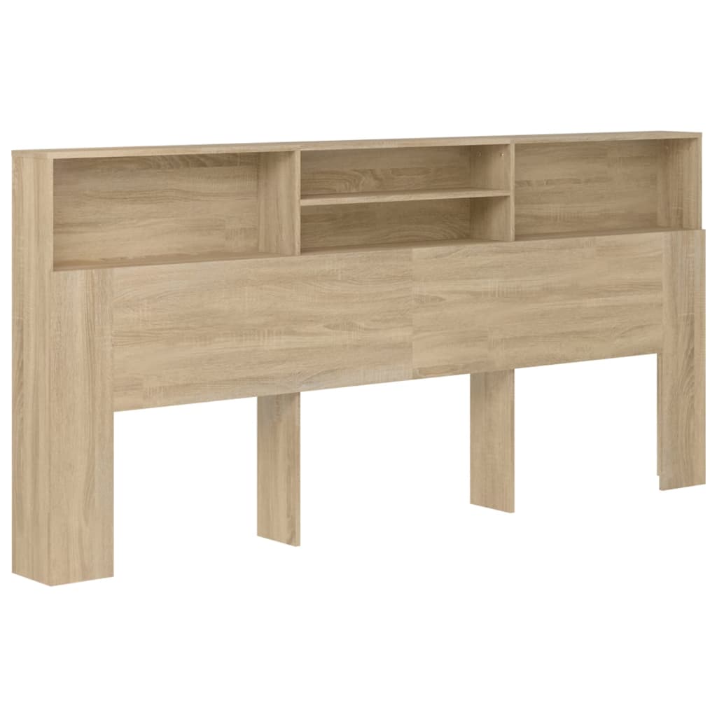 Sonoma Oak Headboard Cabinet - 220x19x103.5 cm - Stylish Storage Solution