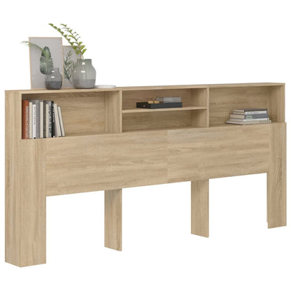 Sonoma Oak Headboard Cabinet - 220x19x103.5 cm - Stylish Storage Solution
