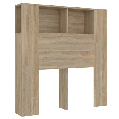 Sonoma Oak Headboard Cabinet - Stylish Storage, 100x18.5x104.5 cm