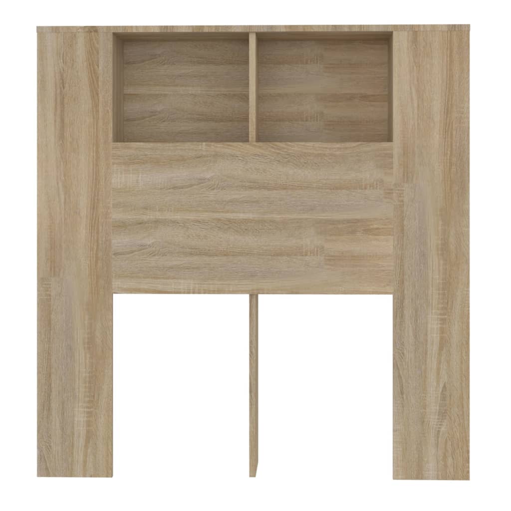Sonoma Oak Headboard Cabinet - Stylish Storage, 100x18.5x104.5 cm