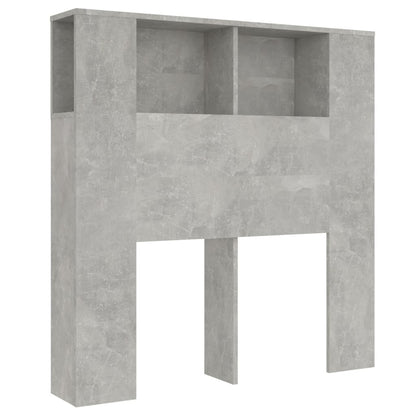Concrete Grey Headboard Cabinet - 100x18.5x104.5 cm, Modern Design