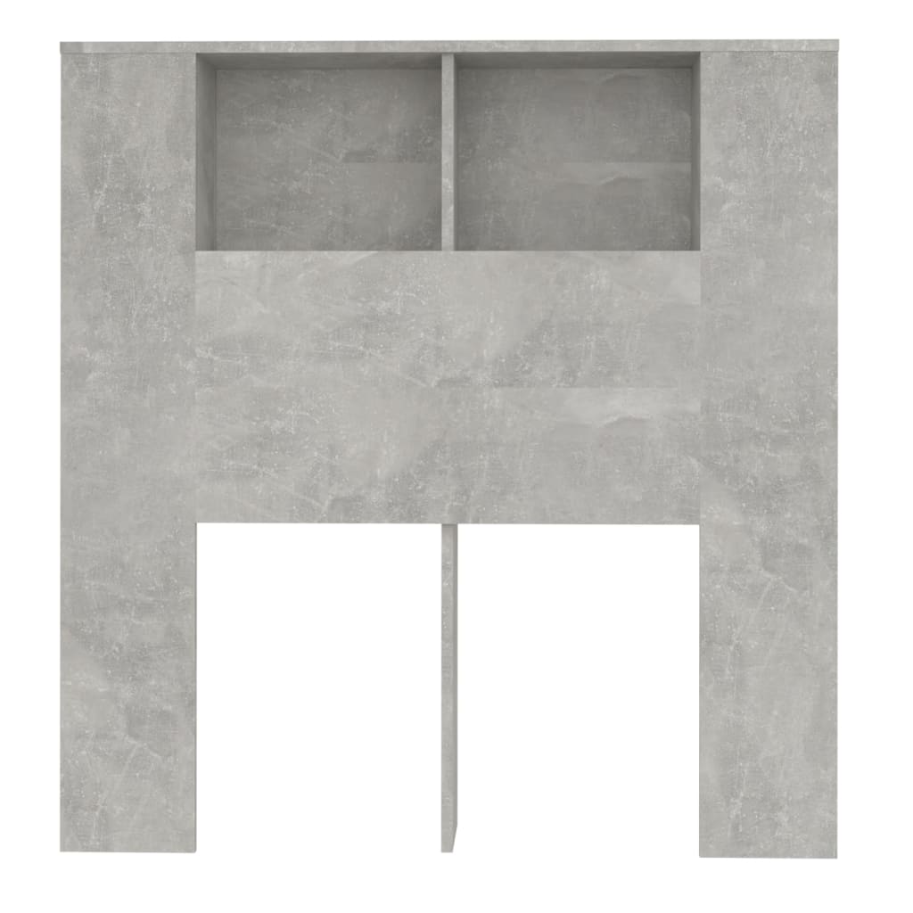 Concrete Grey Headboard Cabinet - 100x18.5x104.5 cm, Modern Design