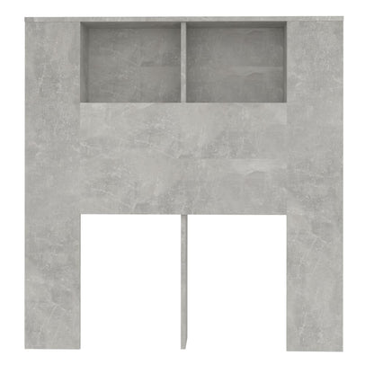 Concrete Grey Headboard Cabinet - 100x18.5x104.5 cm, Modern Design