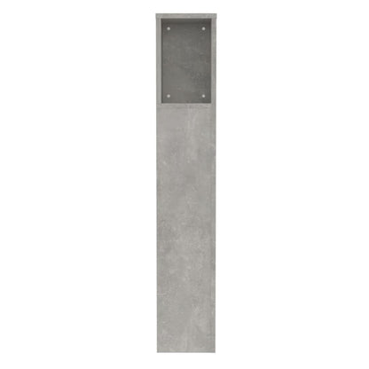 Concrete Grey Headboard Cabinet - 100x18.5x104.5 cm, Modern Design