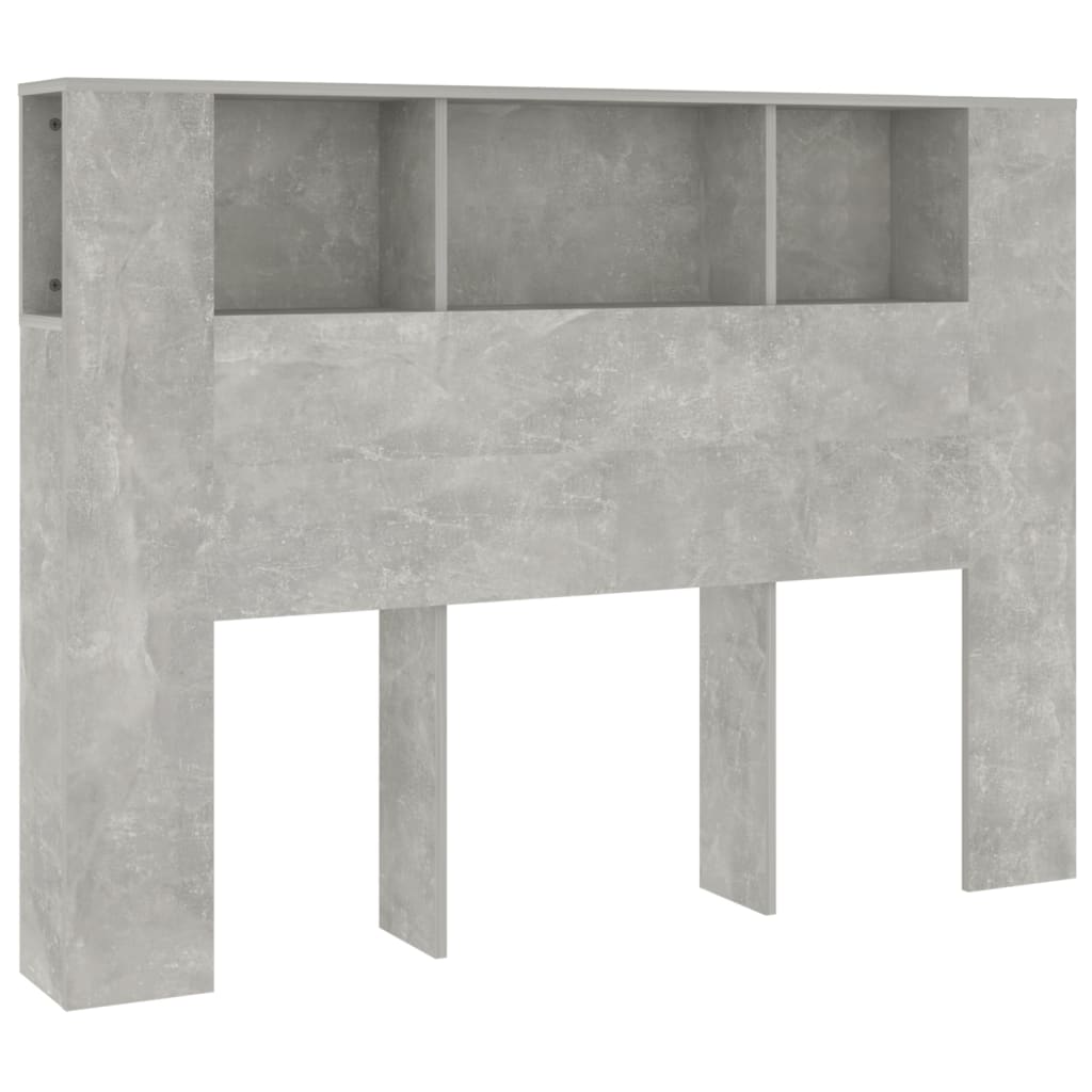 Modern Concrete Grey Headboard Cabinet 140x18.5x104.5 cm