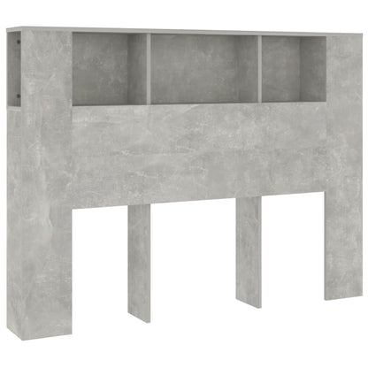 Modern Concrete Grey Headboard Cabinet 140x18.5x104.5 cm