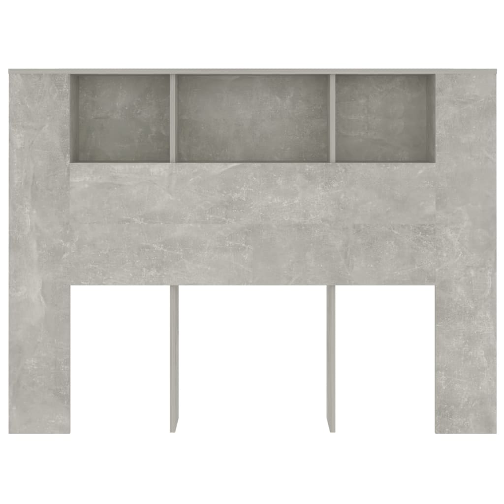 Modern Concrete Grey Headboard Cabinet 140x18.5x104.5 cm