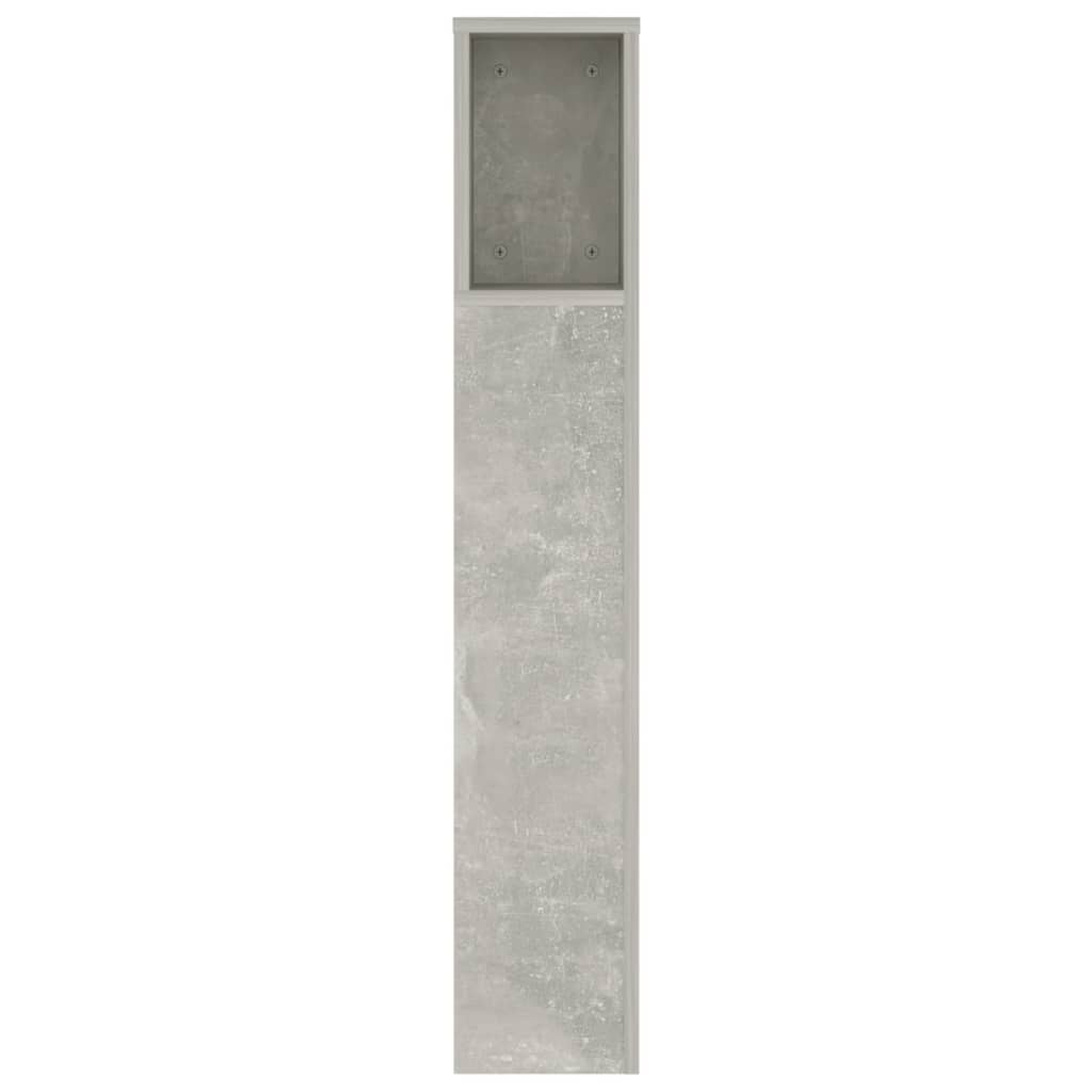 Modern Concrete Grey Headboard Cabinet 140x18.5x104.5 cm