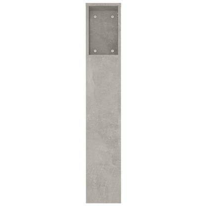 Concrete Grey Headboard Cabinet - 180x18.5x104.5 cm, Stylish & Functional