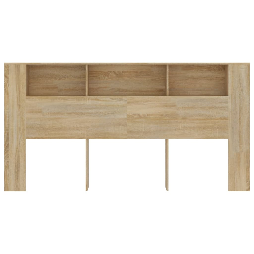Sonoma Oak Headboard Cabinet, 200cm x 18.5cm x 104.5cm - Stylish Storage