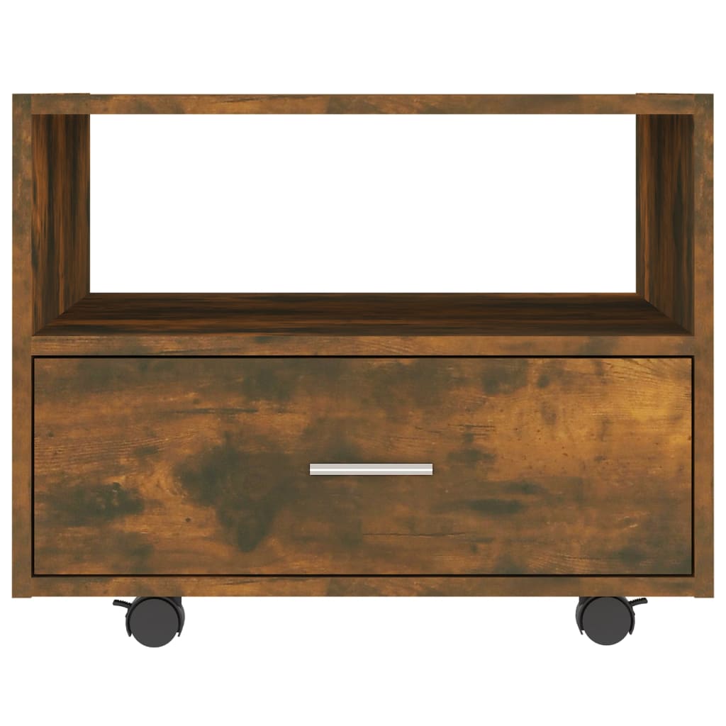 Coffee Table Smoked Oak 55x55x40 cm Engineered Wood