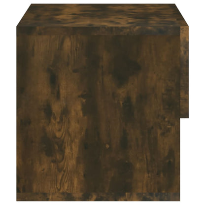 Smoked Oak Wall-Mounted Bedside Cabinet - Stylish & Space-Saving