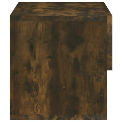 Smoked Oak Wall-Mounted Bedside Cabinets 2pcs - Modern Style