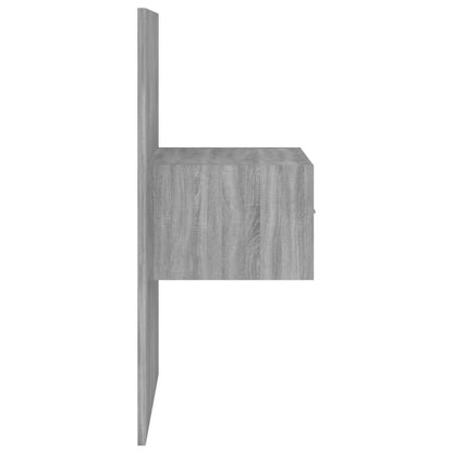 Grey Sonoma Wall-Mounted Bedside Cabinet - Stylish & Space-Saving