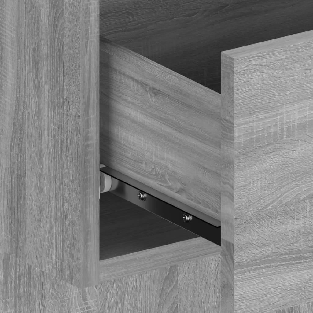Grey Sonoma Wall-Mounted Bedside Cabinet - Stylish & Space-Saving