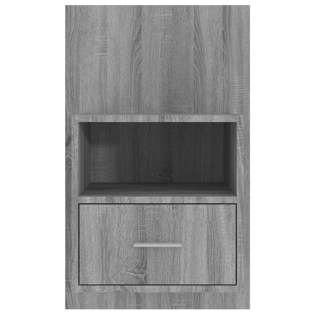 Grey Sonoma Wall-Mounted Bedside Cabinet - Stylish & Space-Saving
