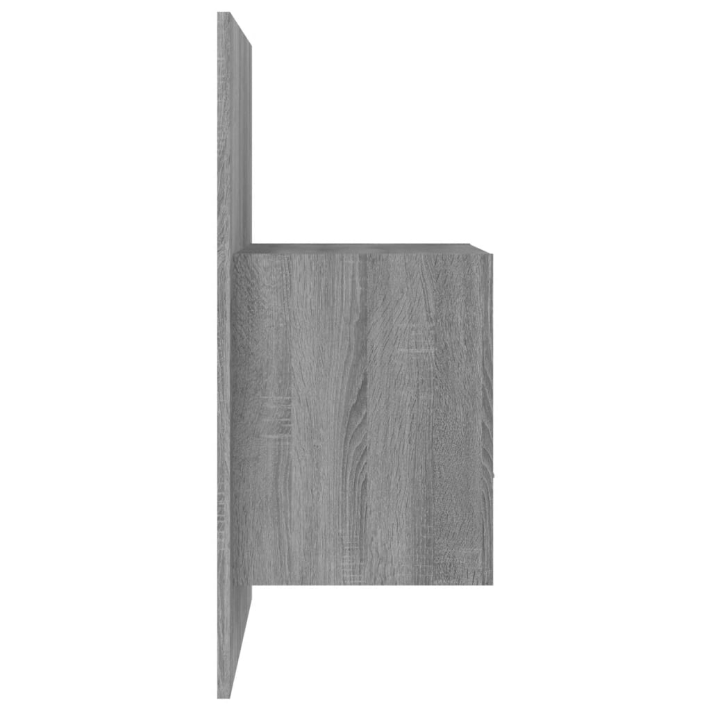 Grey Sonoma Wall-Mounted Bedside Cabinet - Stylish & Space-Saving