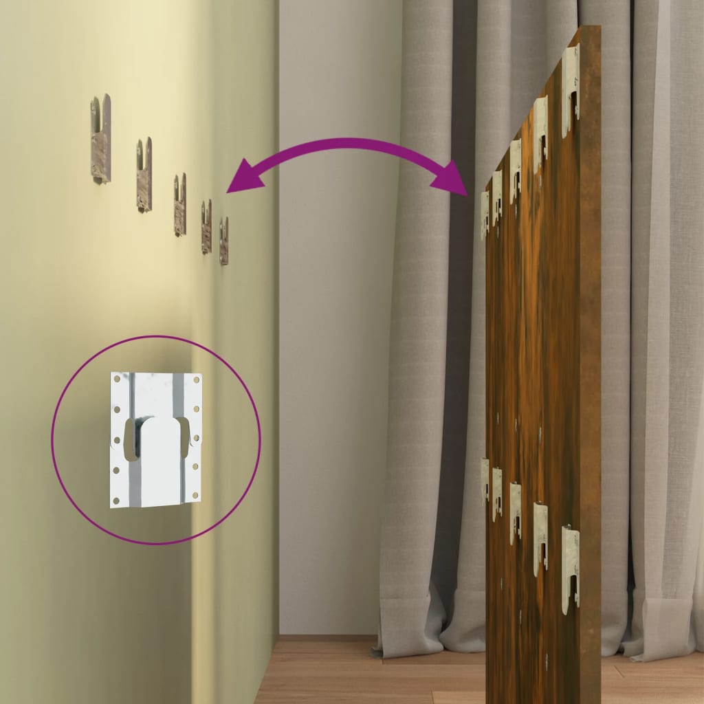 Smoked Oak Bed Headboard 120x1.5x80 cm - Engineered Wood