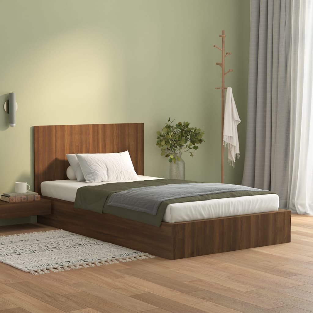 Brown Oak Bed Headboard 120x1.5x80 cm - Engineered Wood