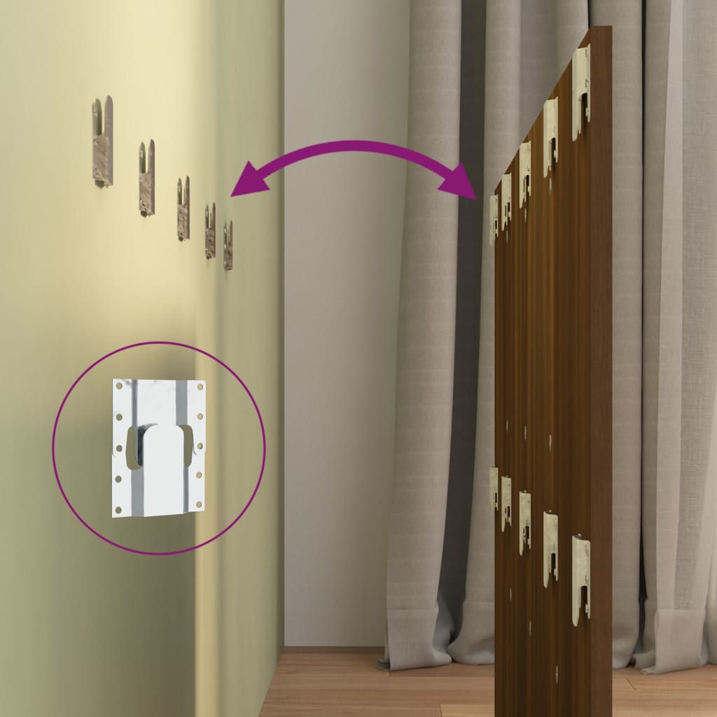 Brown Oak Bed Headboard 120x1.5x80 cm - Engineered Wood