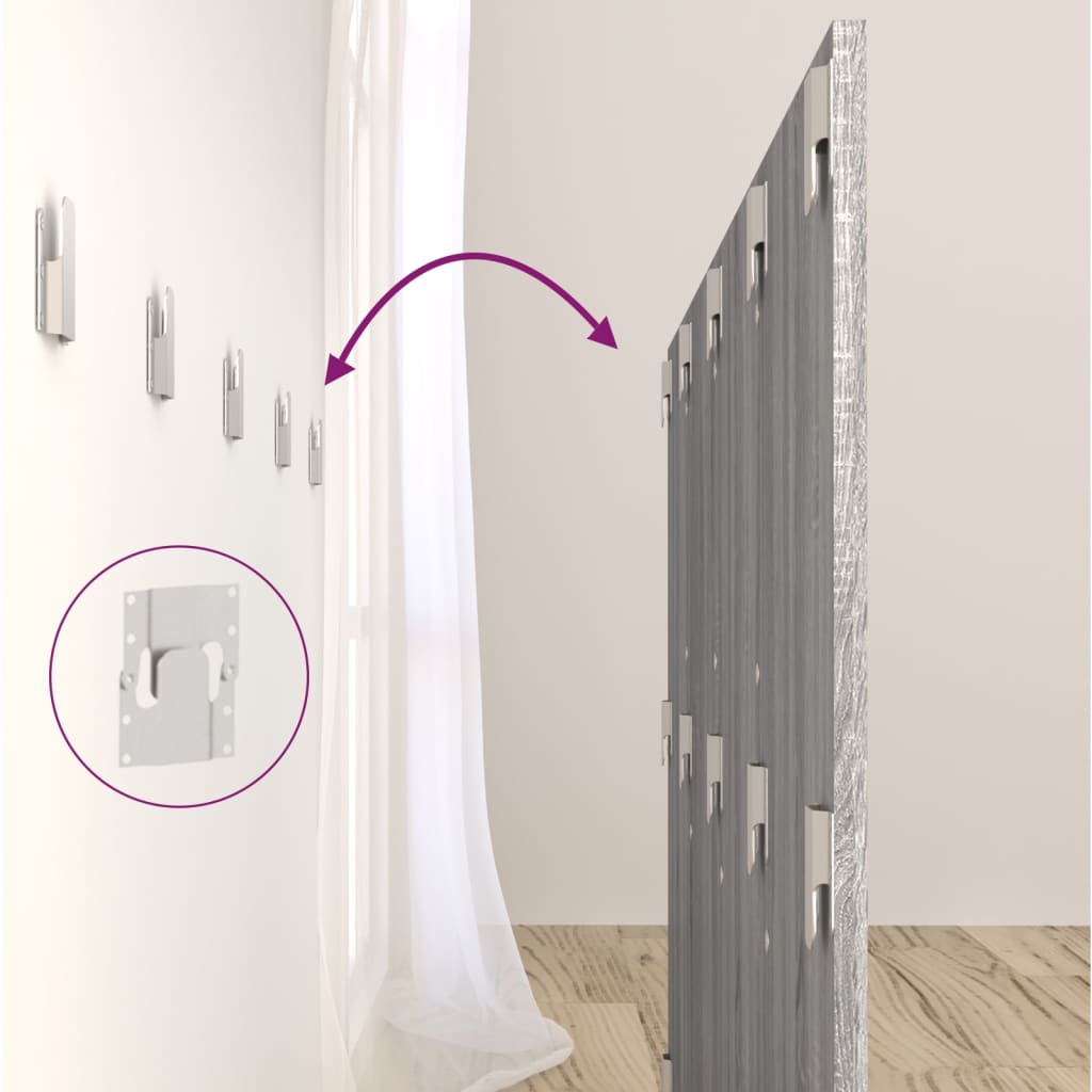 Grey Sonoma Headboard - 160x1.5x80 cm, Engineered Wood