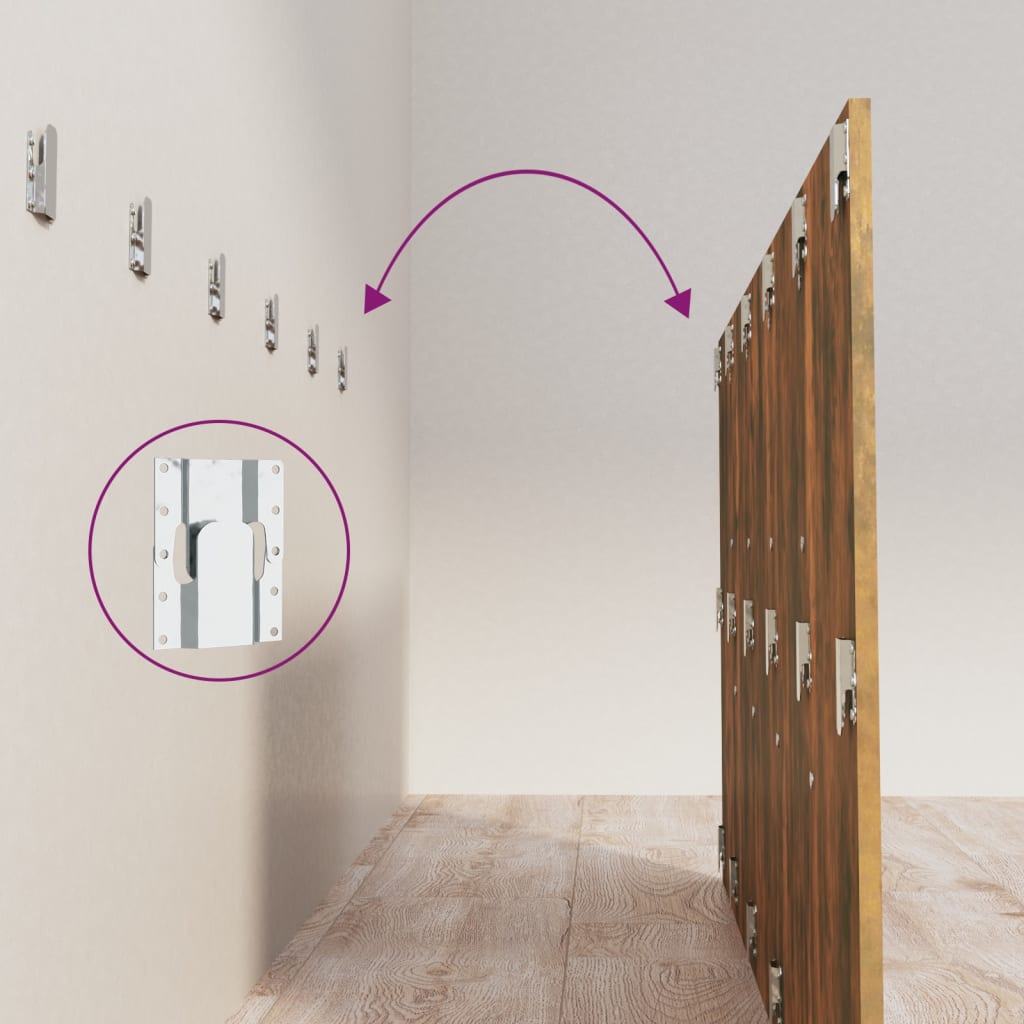 Smoked Oak Bed Headboard 200x1.5x80 cm in Engineered Wood