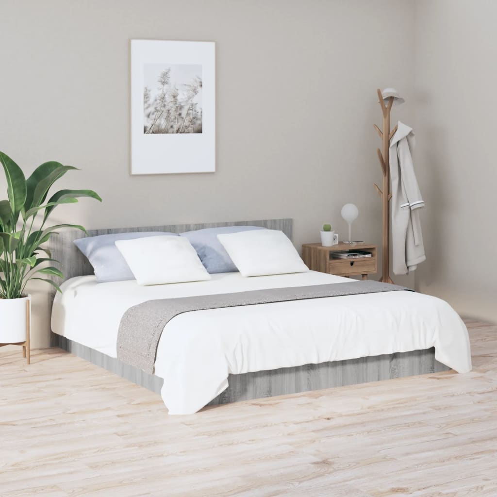 Elegant Grey Sonoma Headboard 200x80 cm - Engineered Wood