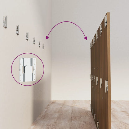 Brown Oak Engineered Wood Bed Headboard - 200x1.5x80 cm