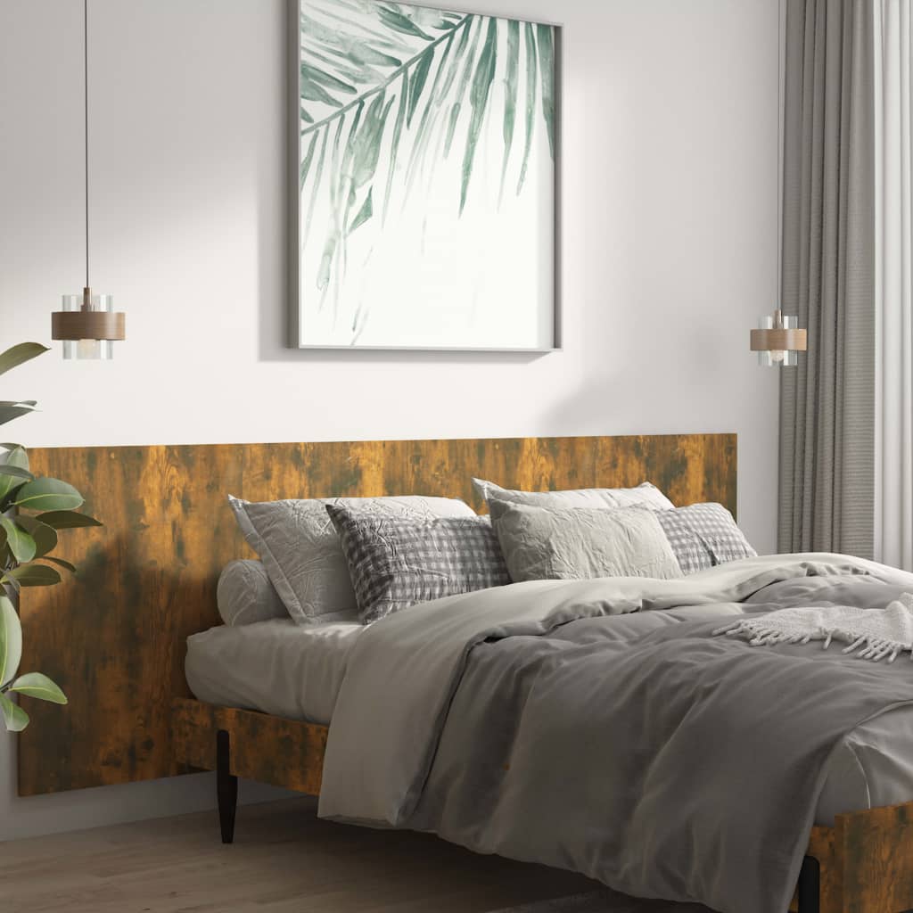 Smoked Oak Wall Headboard, 240x1.5x80 cm, Engineered Wood