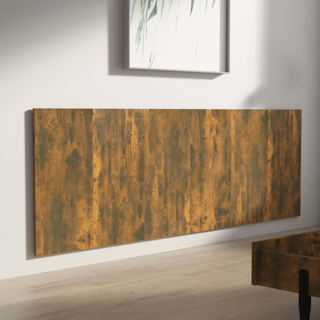 Smoked Oak Wall Headboard, 240x1.5x80 cm, Engineered Wood