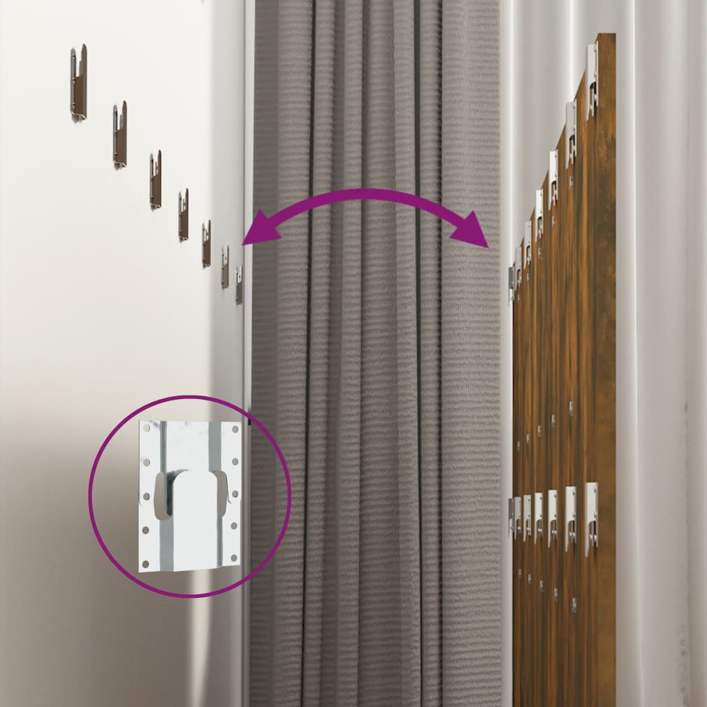 Smoked Oak Wall Headboard, 240x1.5x80 cm, Engineered Wood