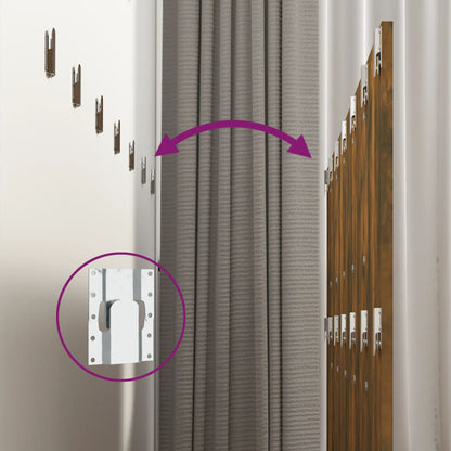 Smoked Oak Wall Headboard, 240x1.5x80 cm, Engineered Wood