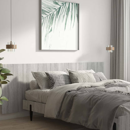 Grey Sonoma Engineered Wood Wall Headboard 240x80 cm
