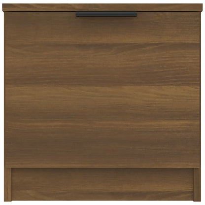 Brown Oak Bedside Cabinets Set of 2 - 40x39x40 cm