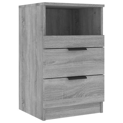 Grey Sonoma Engineered Wood Bedside Cabinet - Stylish & Durable