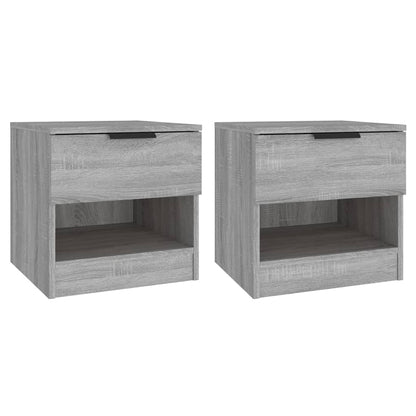 Grey Sonoma Engineered Wood Bedside Cabinets 2-Pack