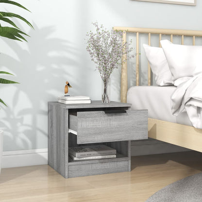 Grey Sonoma Engineered Wood Bedside Cabinets 2-Pack