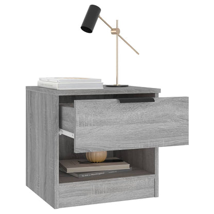 Grey Sonoma Engineered Wood Bedside Cabinets 2-Pack
