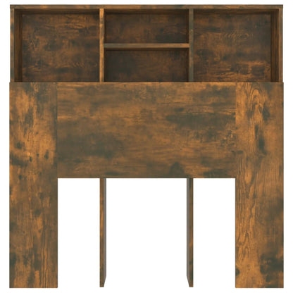 Smoked Oak Headboard Cabinet - 100x19x103.5 cm Elegance