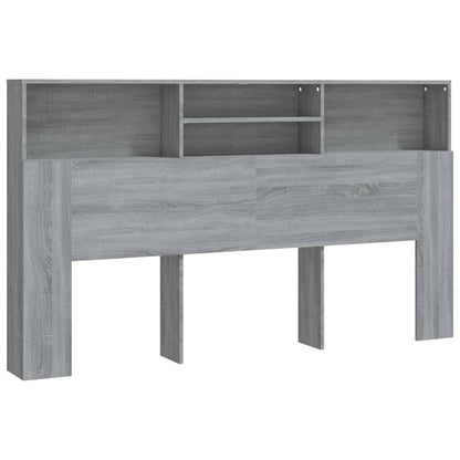 Grey Sonoma Headboard Cabinet - 180x19x103.5cm, Stylish Storage Solution