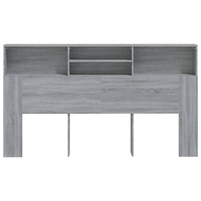 Grey Sonoma Headboard Cabinet - 180x19x103.5cm, Stylish Storage Solution