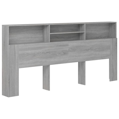 Grey Sonoma Headboard Cabinet - 220x19x103.5 cm - Stylish Storage