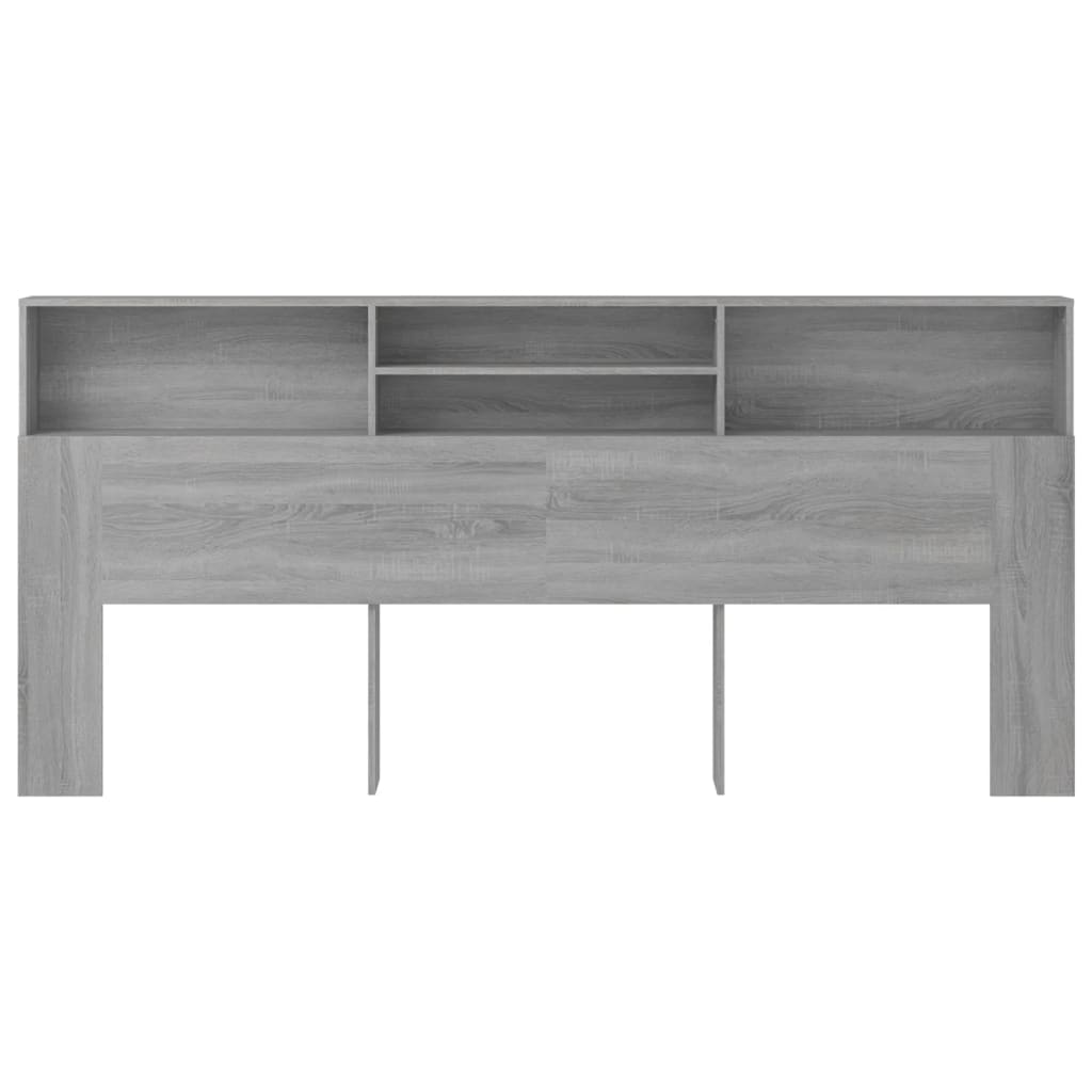 Grey Sonoma Headboard Cabinet - 220x19x103.5 cm - Stylish Storage