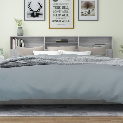 Grey Sonoma Headboard Cabinet - 220x19x103.5 cm - Stylish Storage