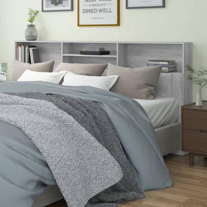 Grey Sonoma Headboard Cabinet - 220x19x103.5 cm - Stylish Storage